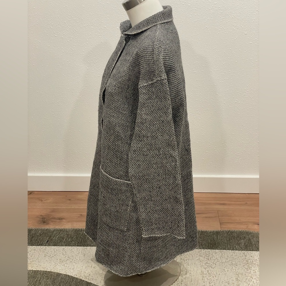 Eileen Fisher Medium Textured Cotton Sweater Coat, Medium. Like- New. - Picture 7 of 14